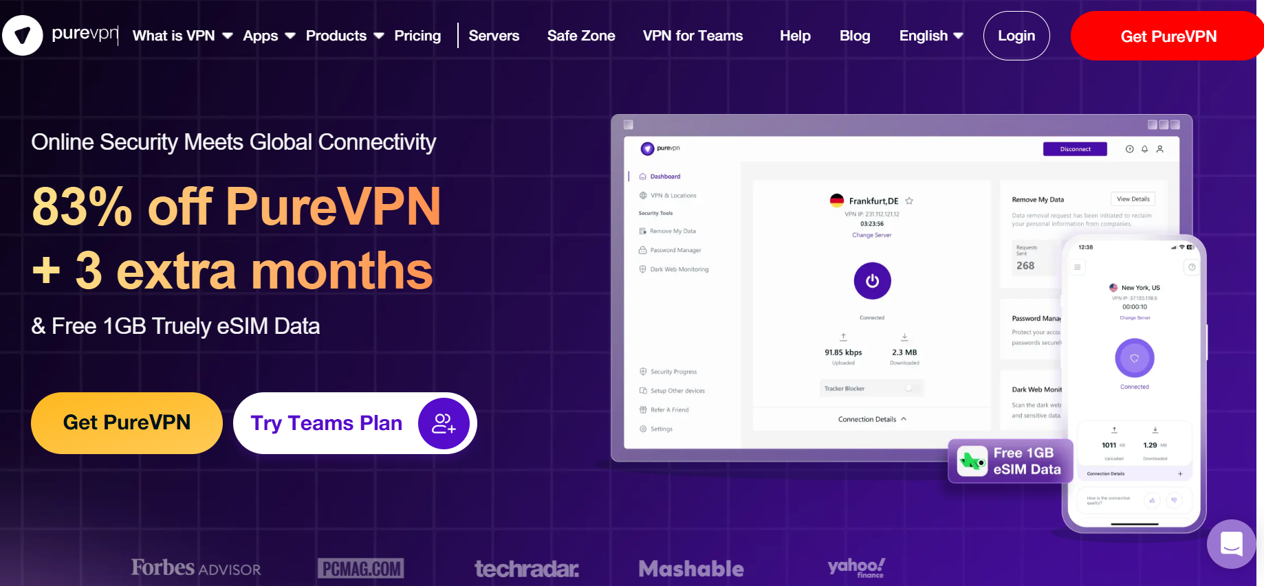 PureVPN Homepage